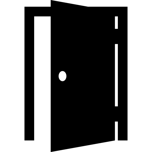 Opened filled door